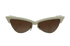 Valentino Cat Eyes, 100&euro;, Accesorios, Blanco/Oro, Tafetán - Acetato, Vista frontal
